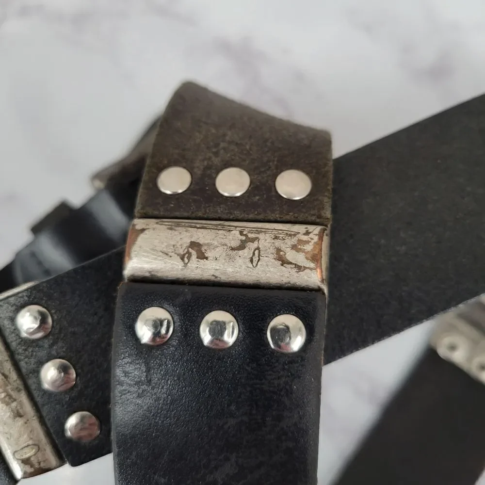 Chassis Hipwear Brutalist Raw Leather and Tarnished Silver Belt